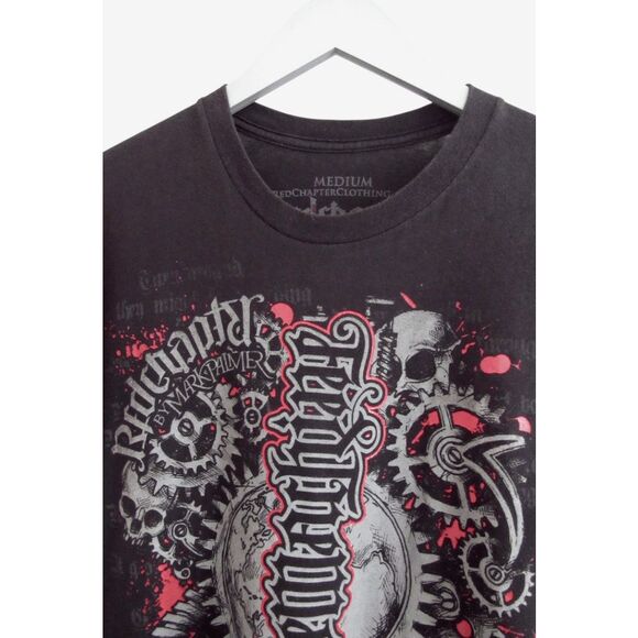 Red Chapter by Mark Palmer Black Graphic T-Shirt M - Picture 2 of 4